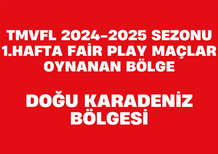 1.HAFTA FAİR PLAY